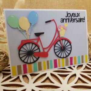 carte anniversaire vélo