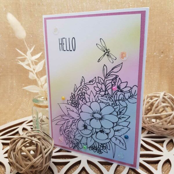 carte hello fleuri