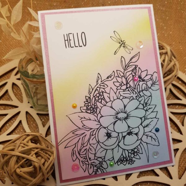 carte hello fleuri