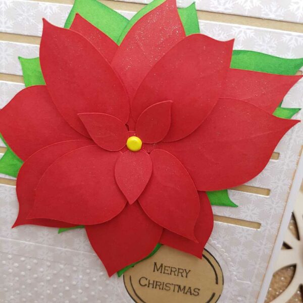 carte noël poinsettia zoom