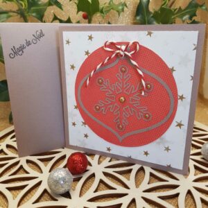 carte boule noel enveloppe