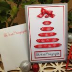 carte sapin rouge noel magique enveloppe