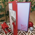 carte poinsettia merry christmas intérieur