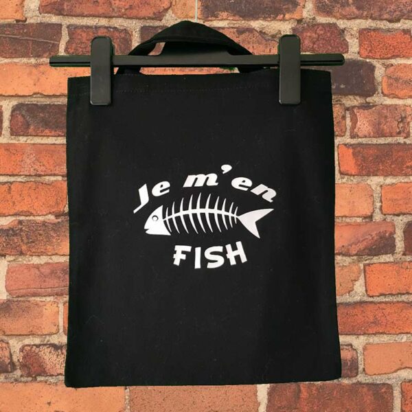 tote bag noir je m'en fish