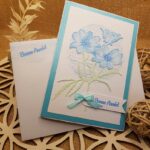 carte voeux 382 turquoise enveloppe