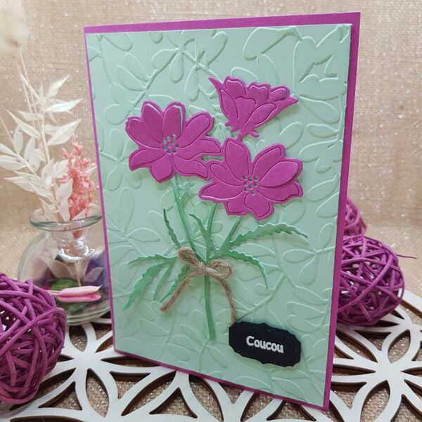 carte coucou fleurs 398