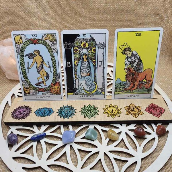 porte-cartes chakras couleurs - tarologie