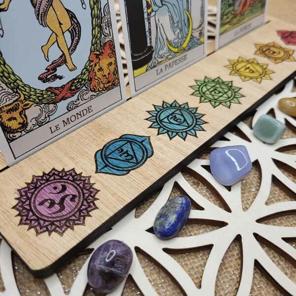 porte-cartes chakras couleurs - tarot