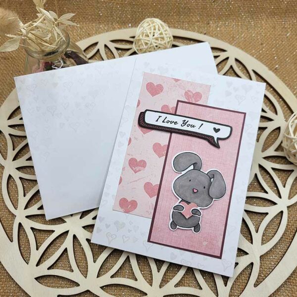 carte lapin love 421 enveloppe