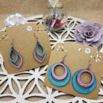 boucles d'oreilles en bois