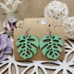 boucles d'oreilles artisanales en bois