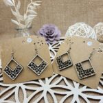 boucles d'oreilles en bois originales et légères