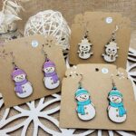 boucles d'oreilles bonhomme de neige