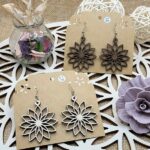 boucle d'oreilles en bois artisanales et originales - accessoire mode