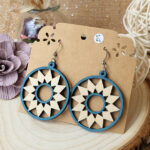 boucles d'oreilles en bois artisanales