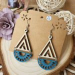 boucles d'oreilles originales en bois