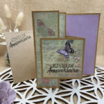 carte artisanale anniversaire -enveloppe assortie