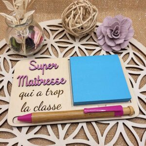 support post-it en bois