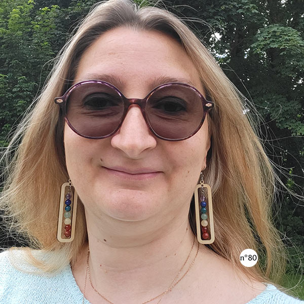 boucles d'oreille avec pierres naturelles - 7 chakras