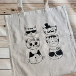 sac réutilisable - humour chats - accessoire mode