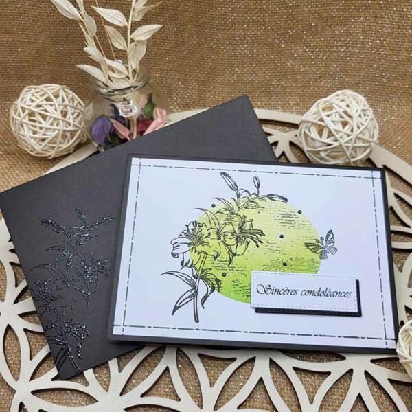 présentez vos sincères condoléances avec cette carte artisanale