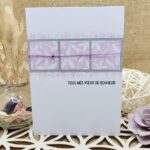 carte artisanale mariage "voeux de bonheur"