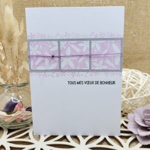 carte artisanale mariage "voeux de bonheur"