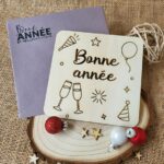 carte de voeux artisanale en bois - idée cadeau durable