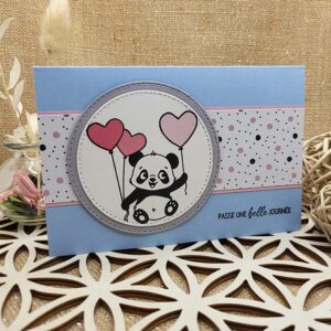 carte artisanale panda joyeuse et positive