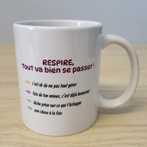 idée cadeau femme pour lâcher prise - mug - création artisanale