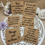 Sous-verres originaux pour apéro, dessous de verre liège humour, idée cadeau