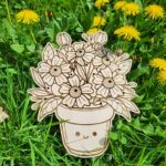 accessoire en bois pour fleurs - enfant