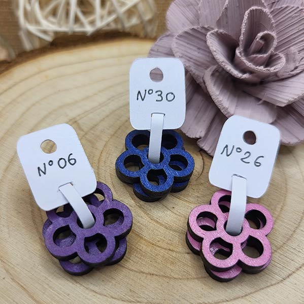 breloques fleurs pour boucles d'oreilles créoles