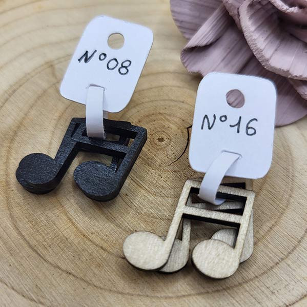 breloques notes de musiques pour boucles d'oreilles artisanales