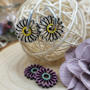 boucles d'oreilles créoles et 2paires de breloques interchangeables