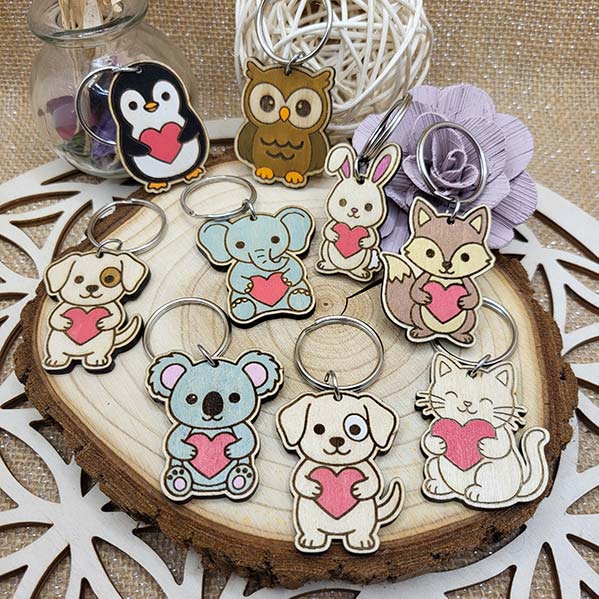 porte-clés collection les p'tits compagnons - animaux